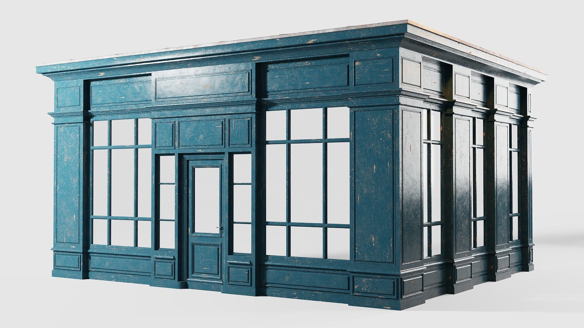 Shop fronts Low-poly 3D model_3