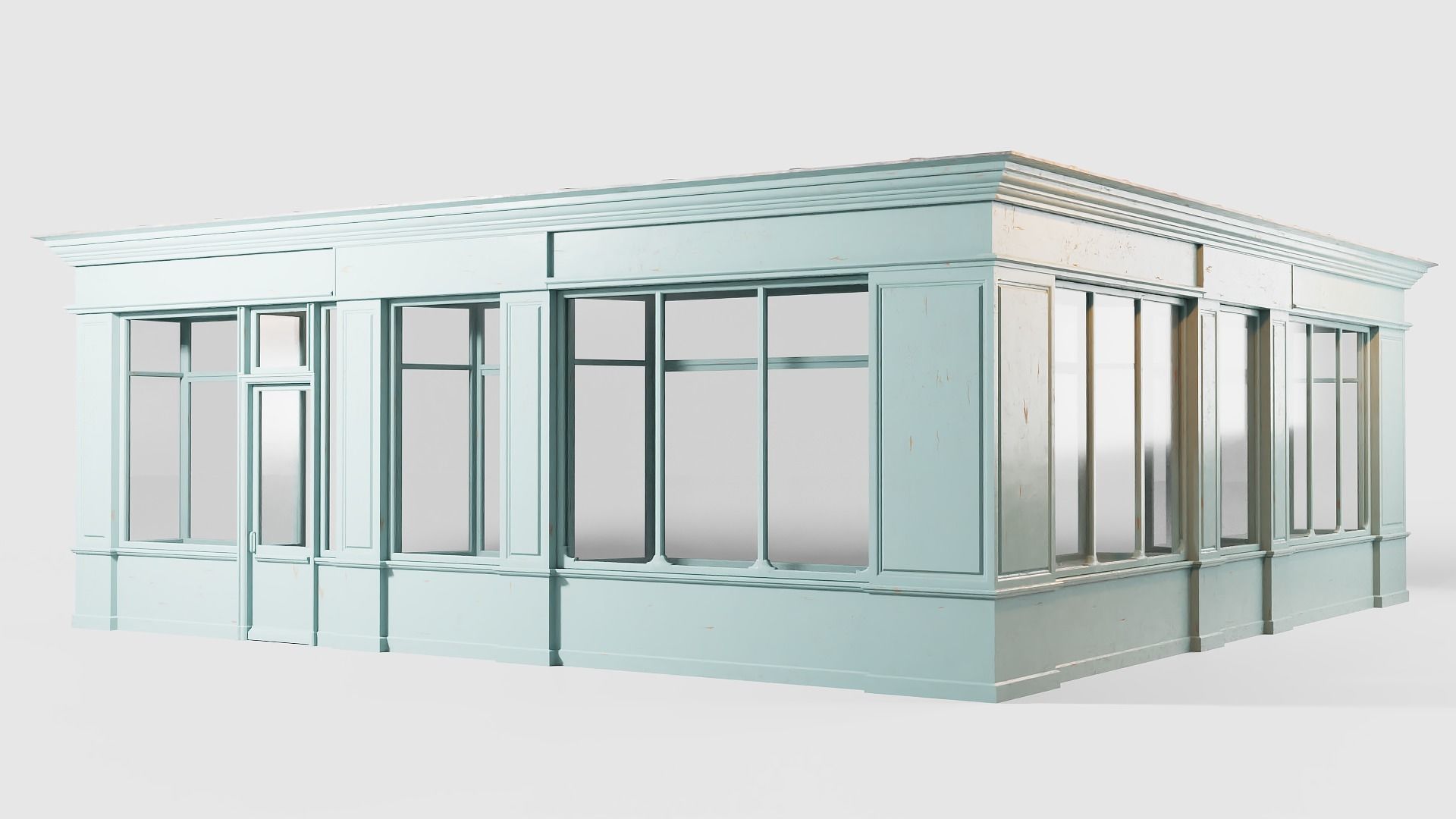 Shop fronts Low-poly 3D model_2