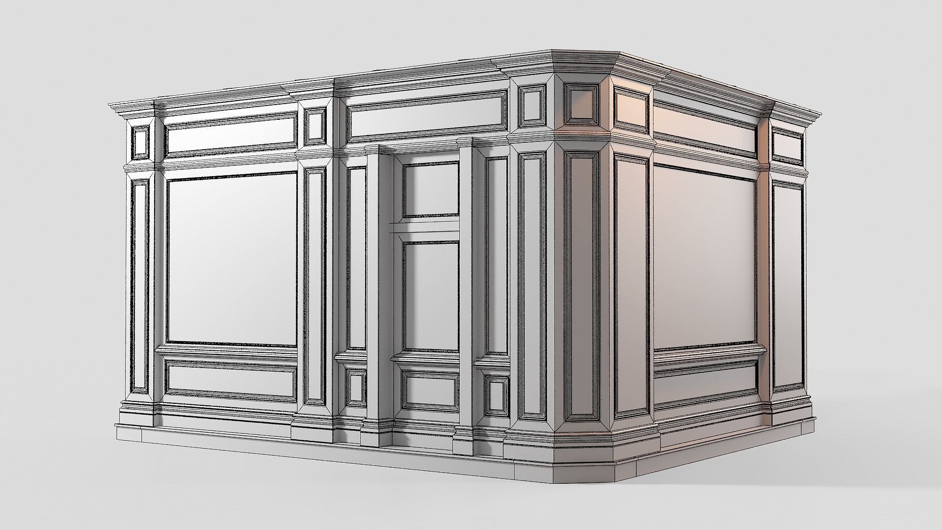 Shop fronts Low-poly 3D model_5
