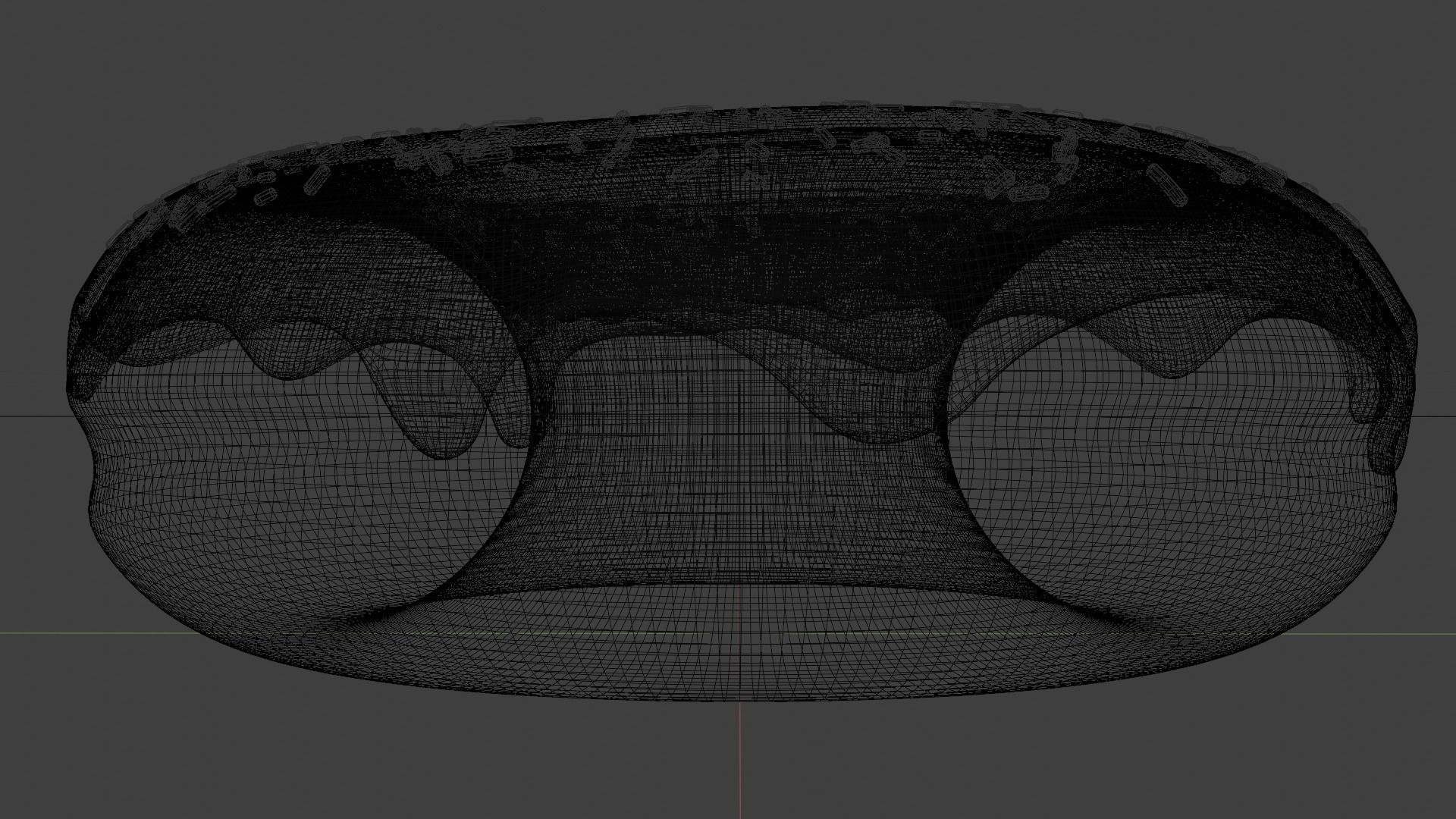 Chocolate Glazed Donut Low-poly 3D model_6