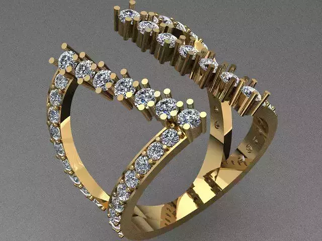   Open Middle Diamond Ring 