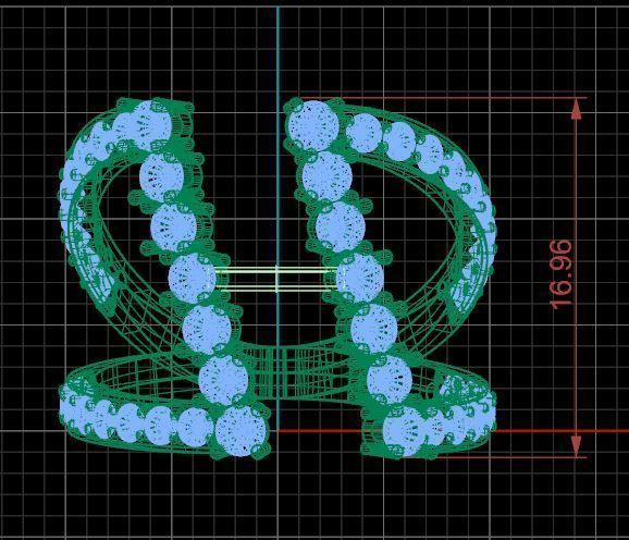 Open Middle Diamond Ring 3D print model_10