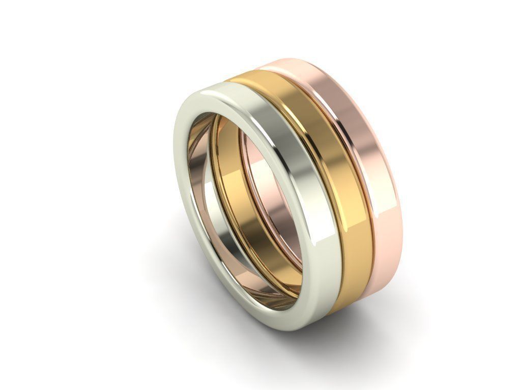 Royal Duet Ring 3D print model_2
