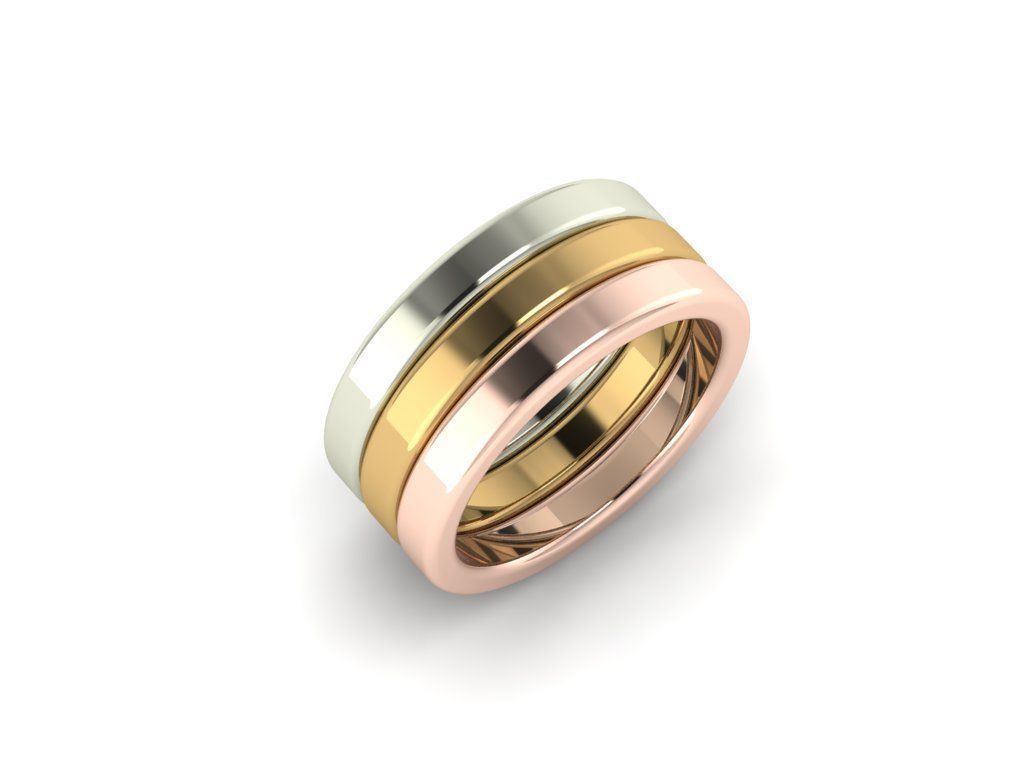 Royal Duet Ring 3D print model_1