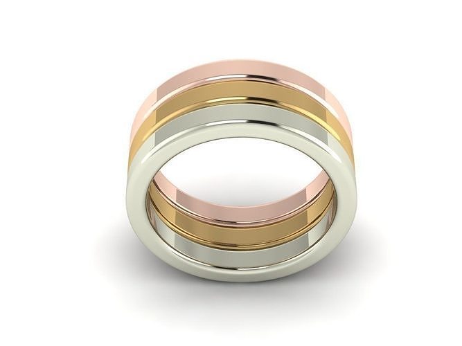 Royal Duet Ring 3D print model