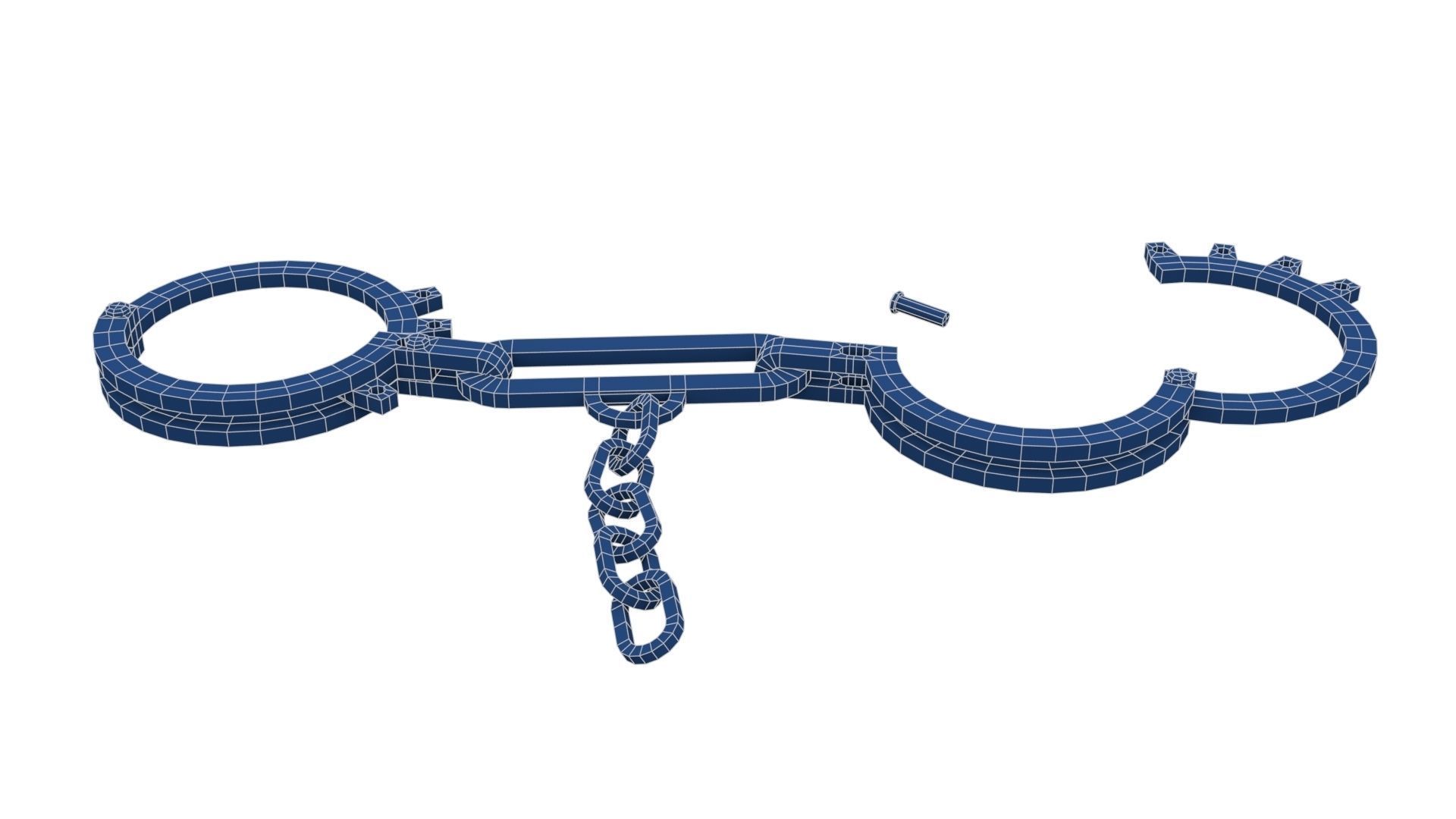 Antique Slave Handcuffs Low-poly 3D model_27