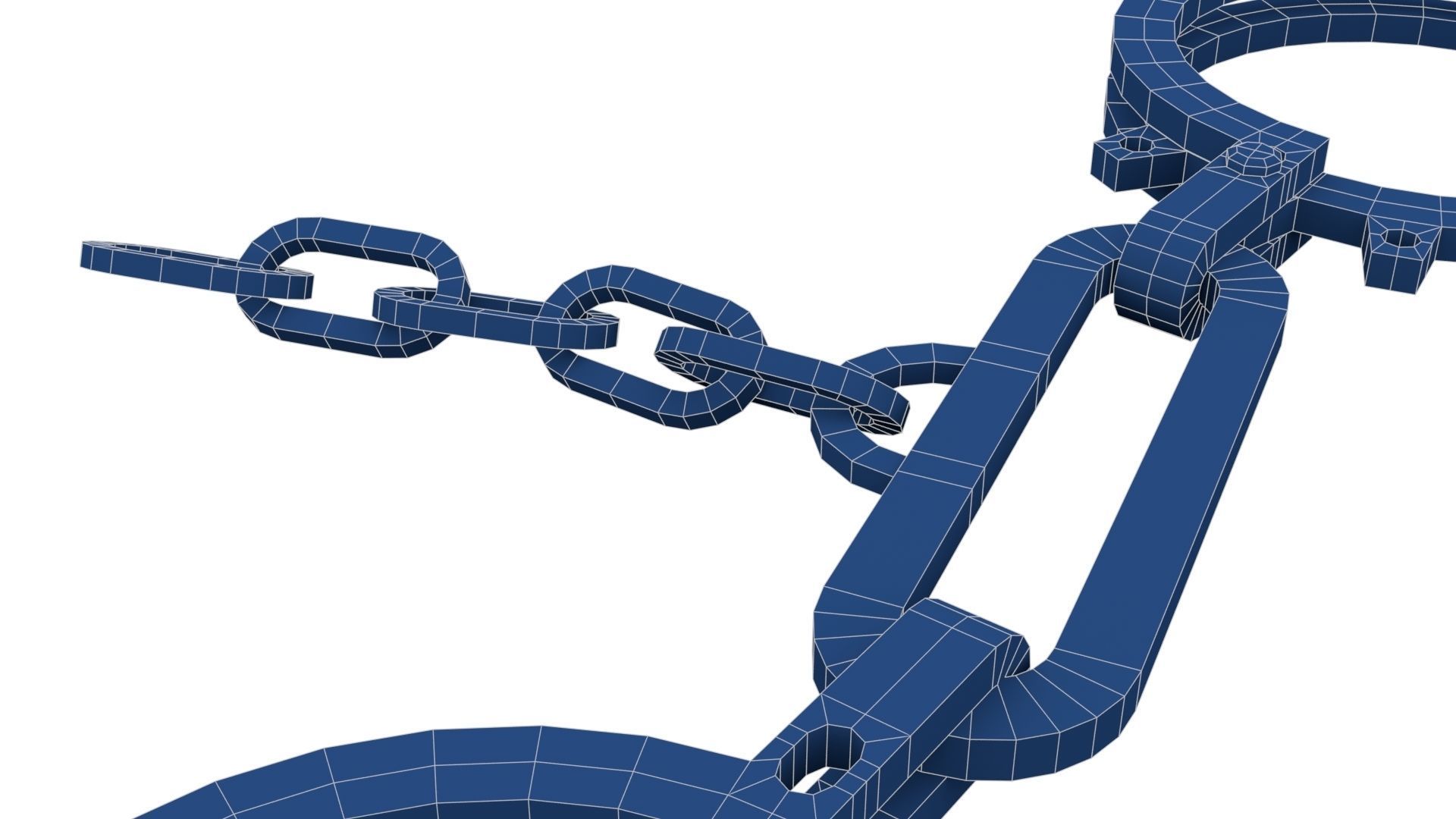 Antique Slave Handcuffs Low-poly 3D model_29