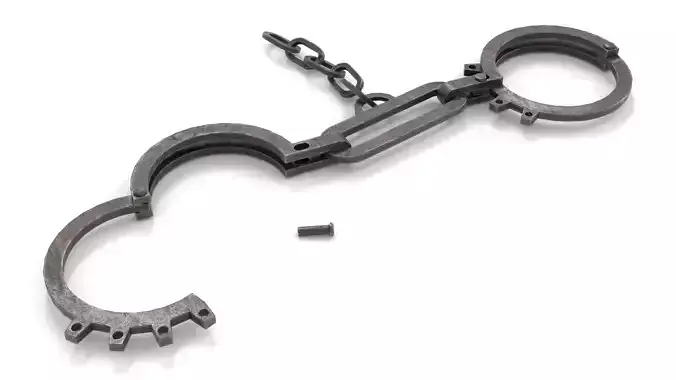 Antique Slave Handcuffs Low-poly 3D model