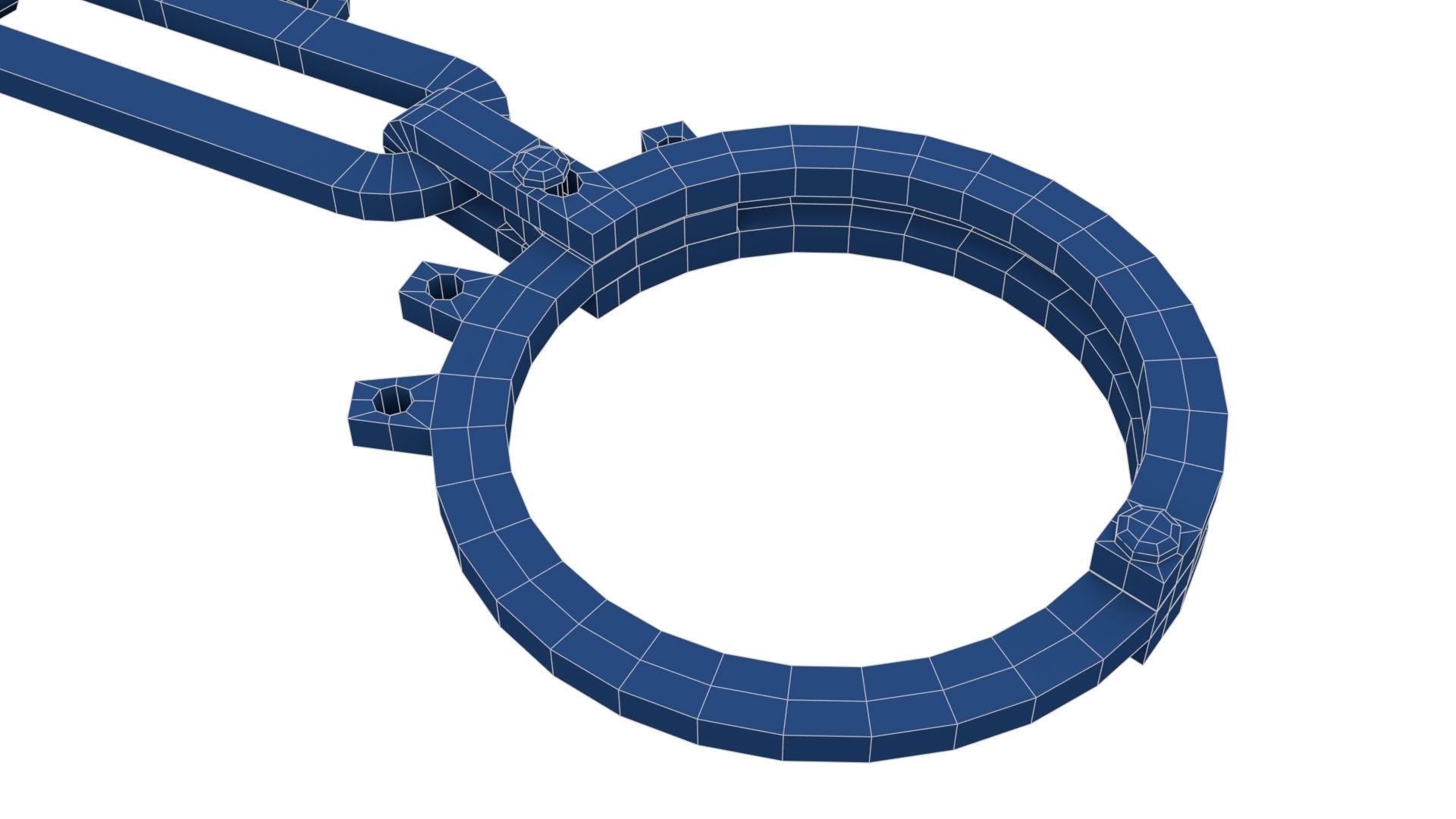 Antique Slave Handcuffs Low-poly 3D model_28