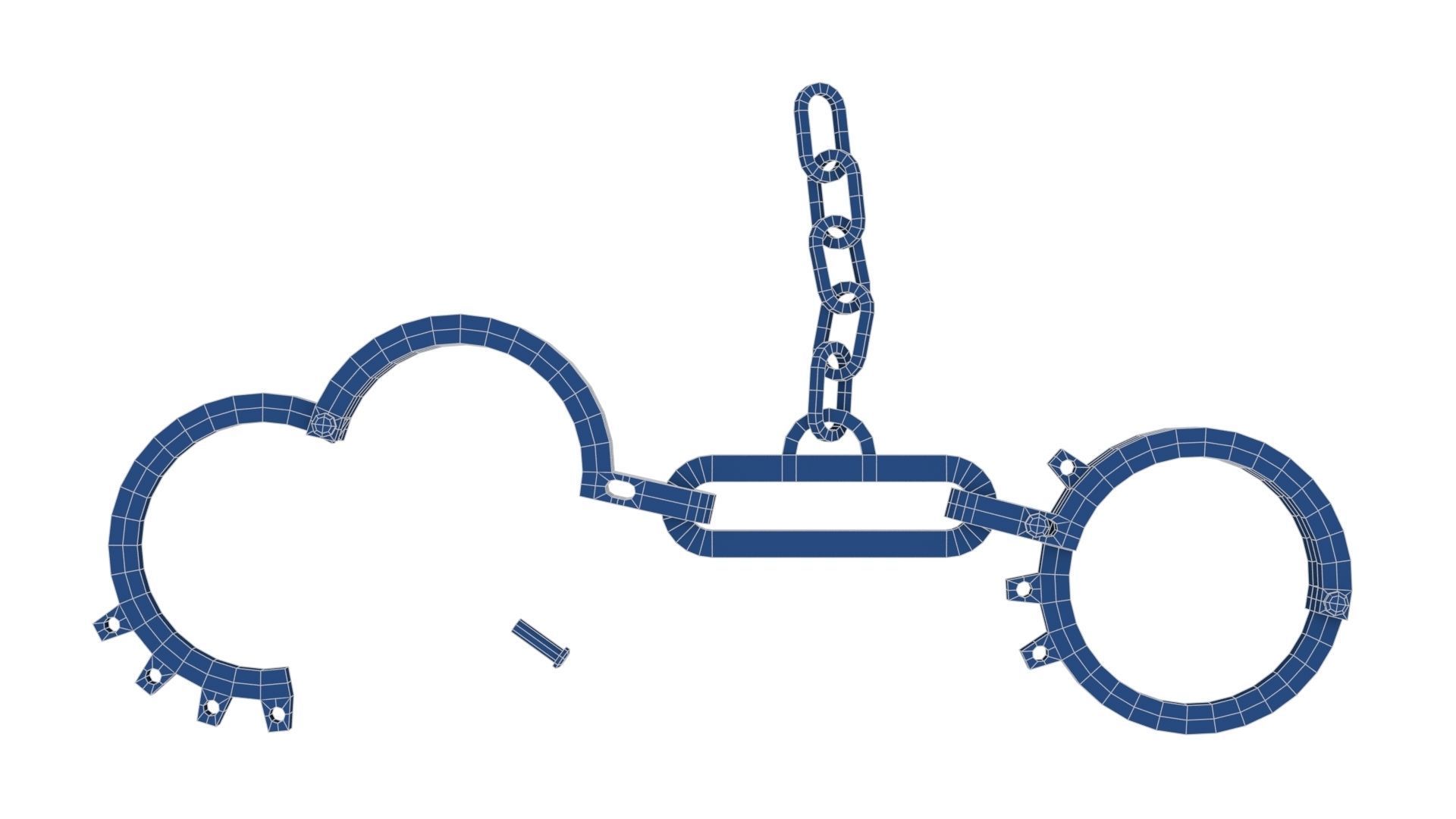 Antique Slave Handcuffs Low-poly 3D model_24