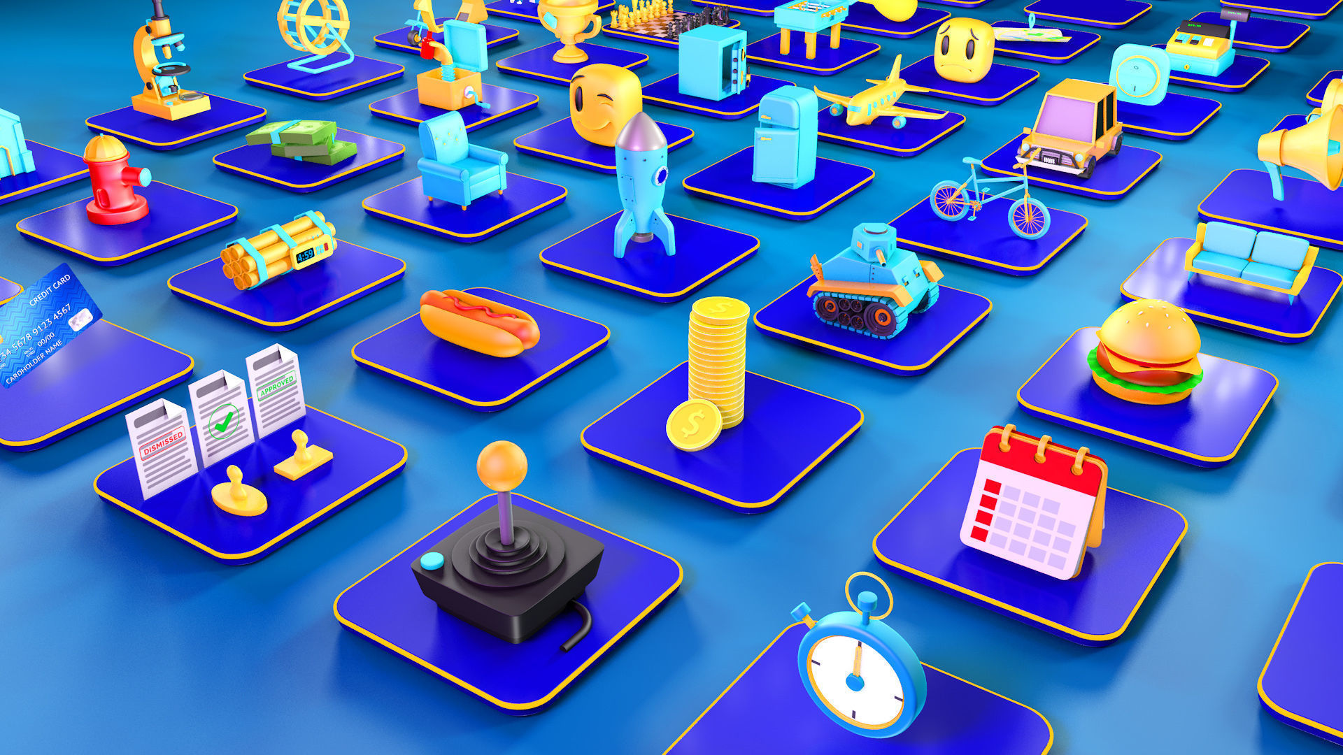 Collection icon pack vol 1 - 3D model Low-poly 3D model_1