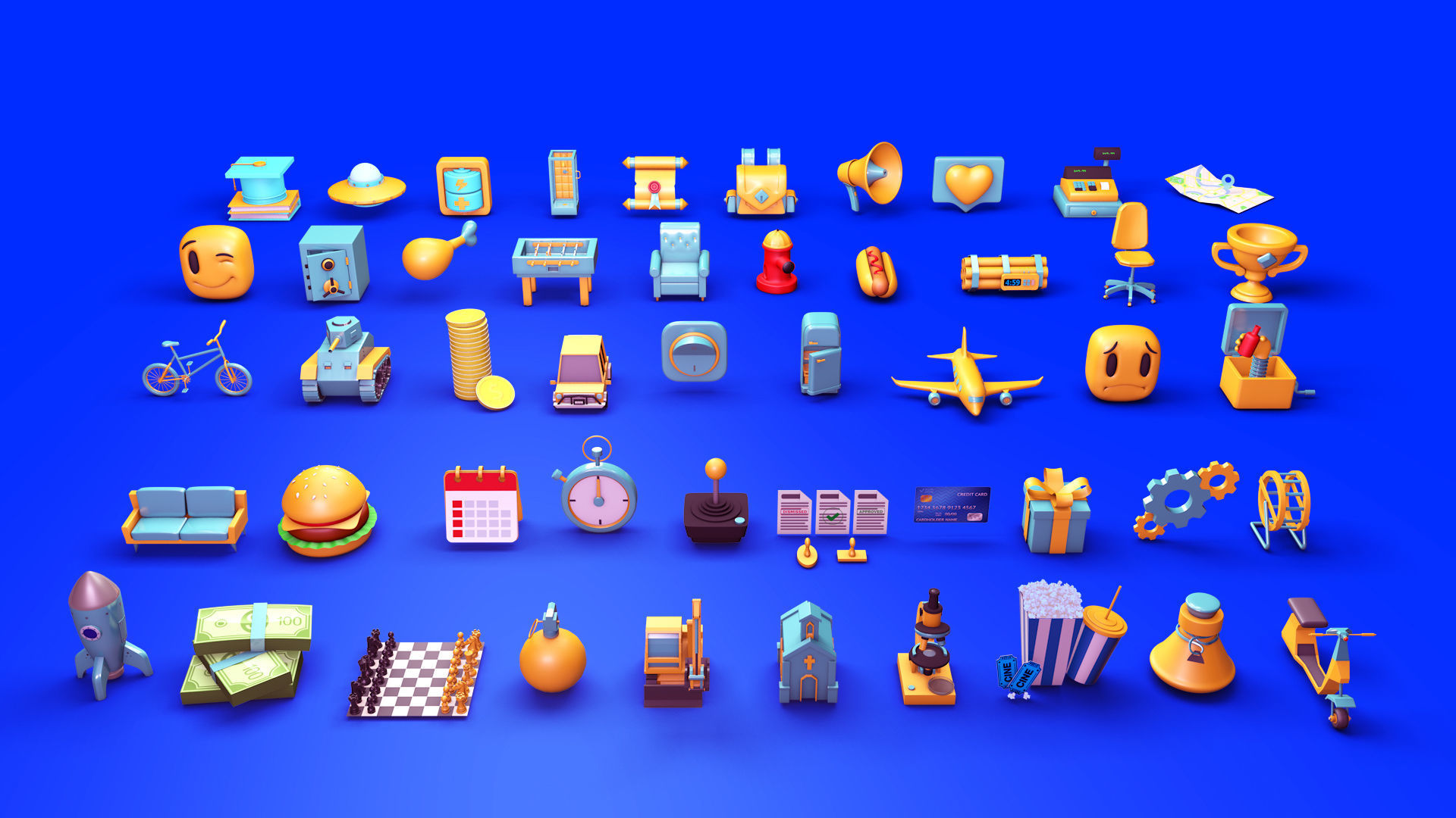 Collection icon pack vol 1 - 3D model Low-poly 3D model_3