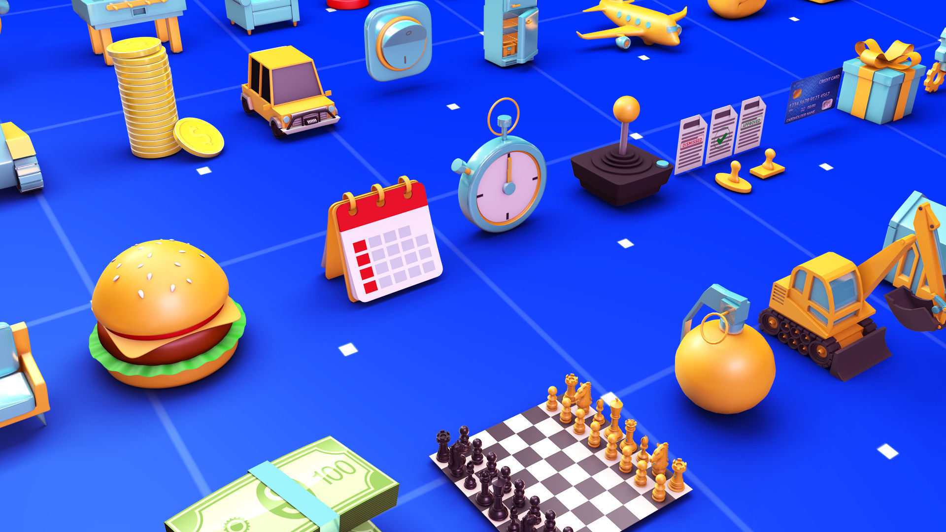 Collection icon pack vol 1 - 3D model Low-poly 3D model_2