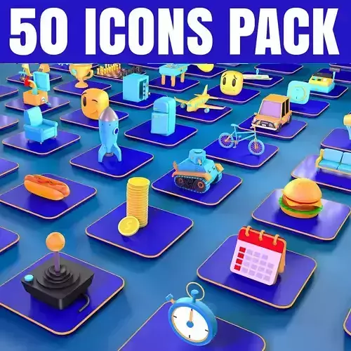 Collection icon pack vol 1 - 3D model