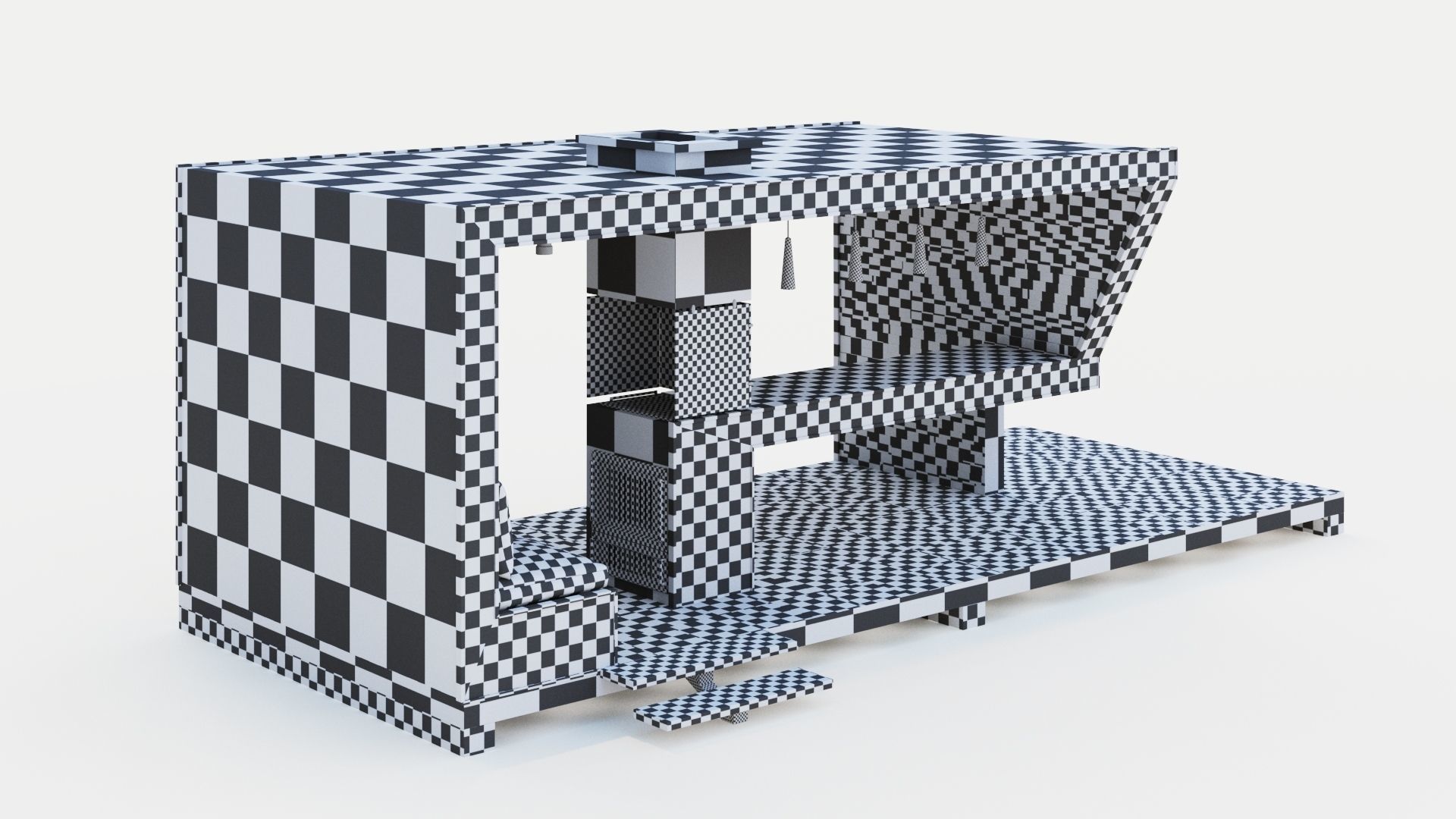 Gazebo with bar counter 3D model_26