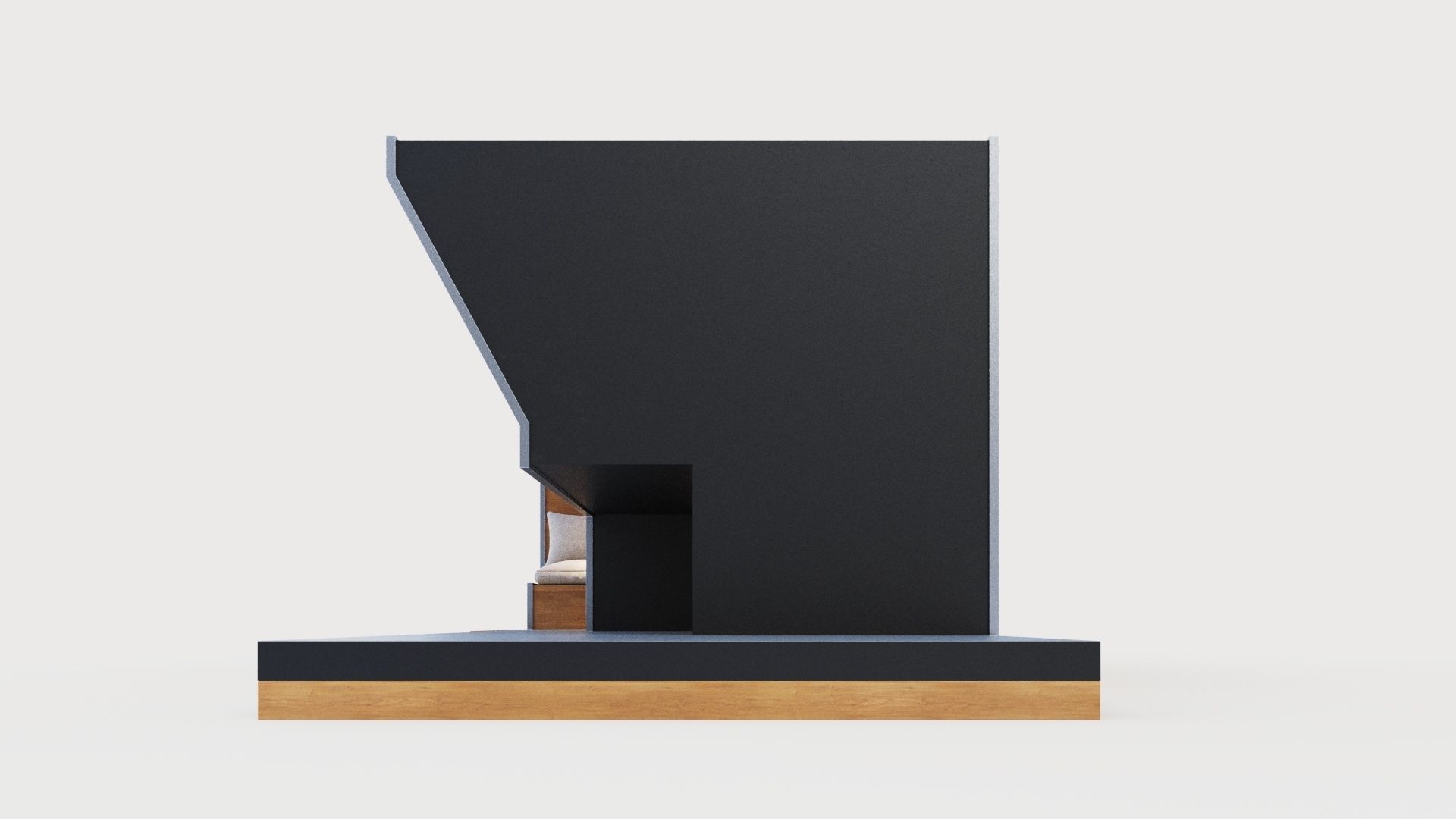 Gazebo with bar counter 3D model_3