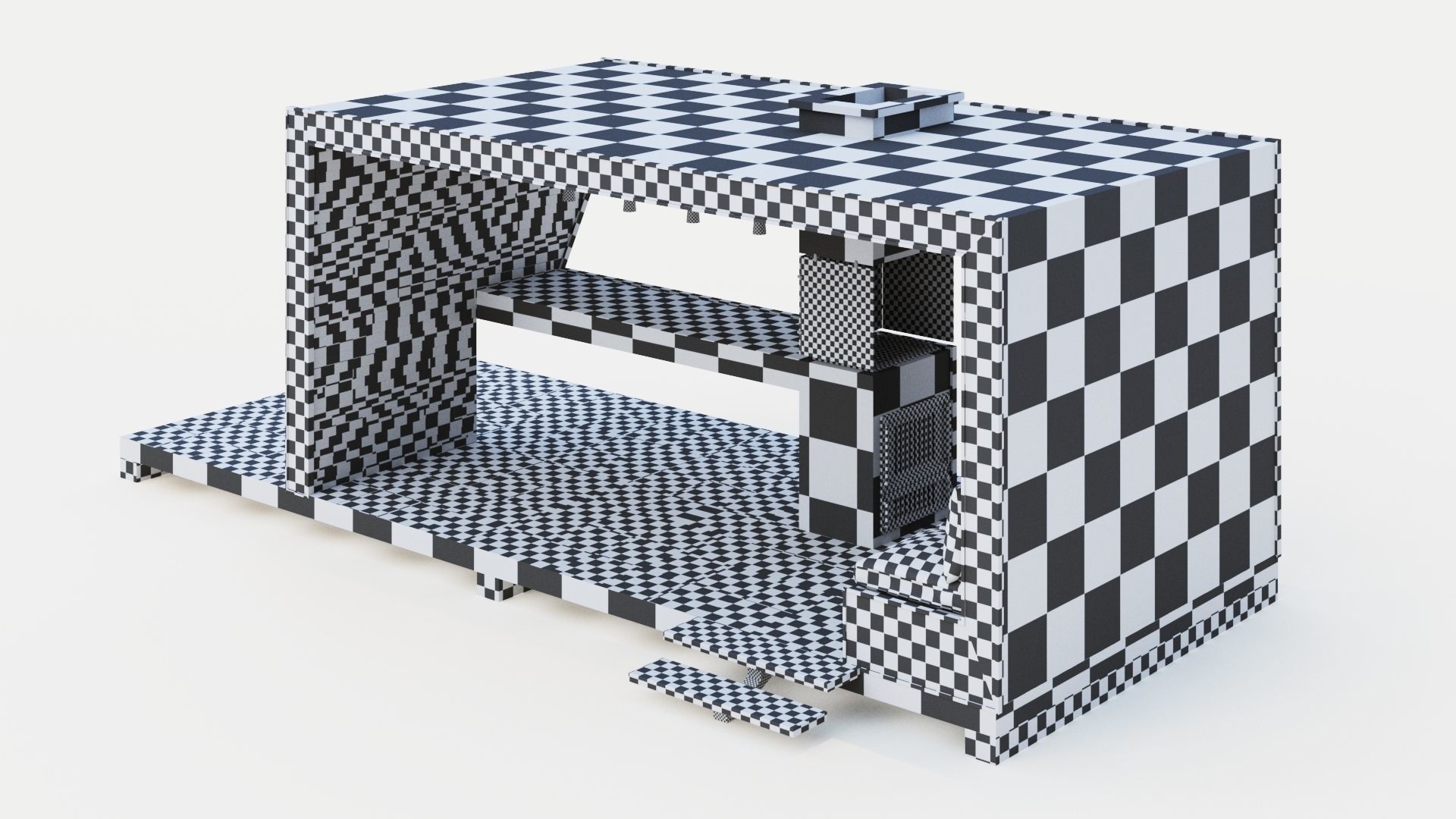 Gazebo with bar counter 3D model_29