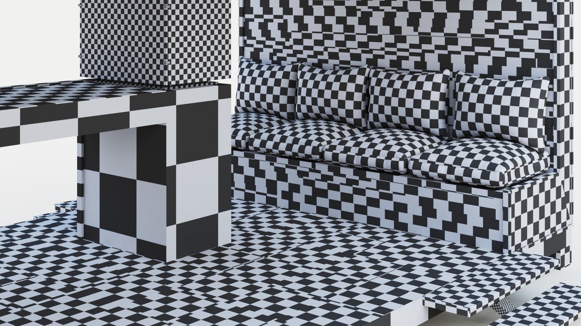 Gazebo with bar counter 3D model_33