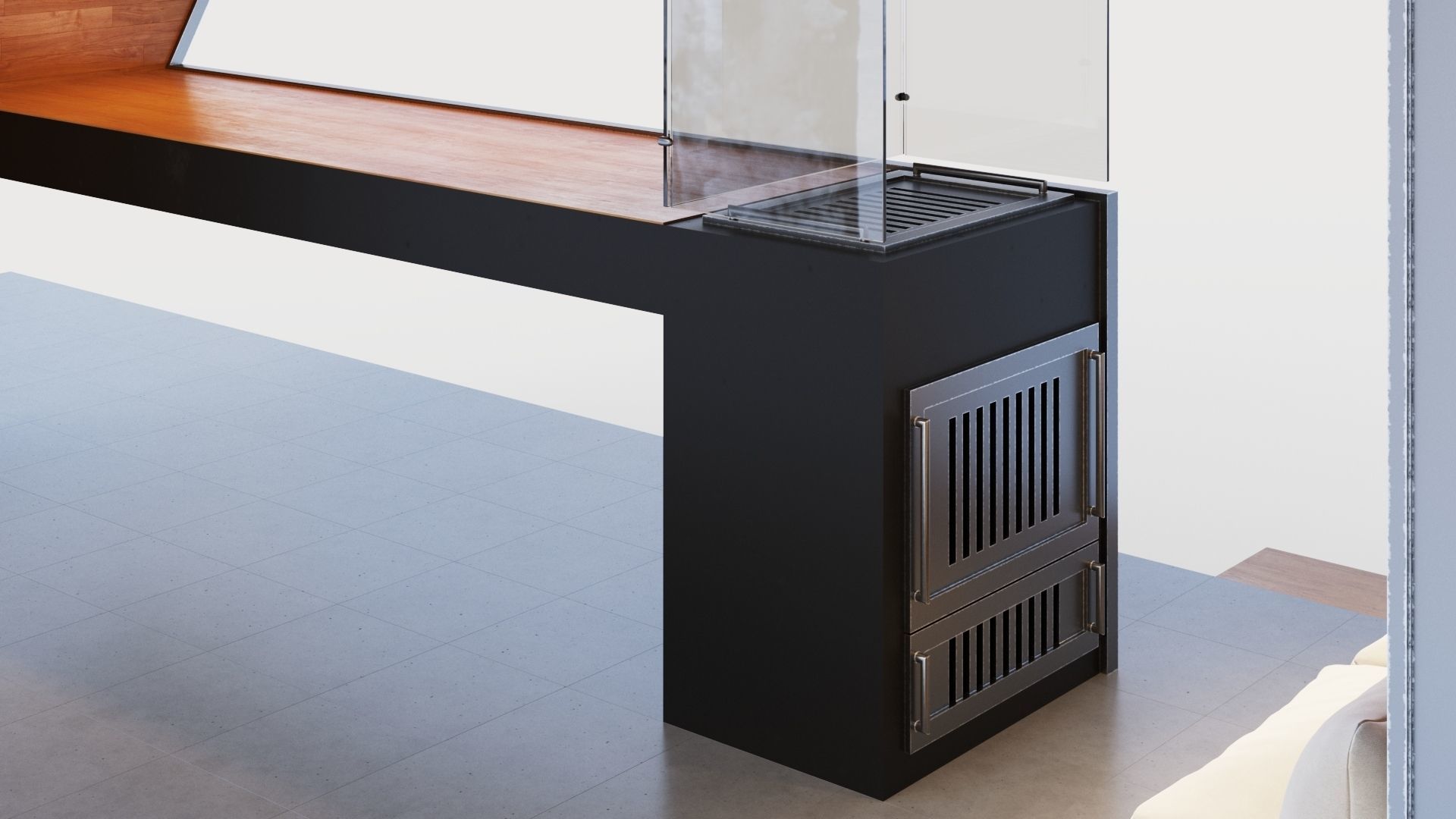 Gazebo with bar counter 3D model_14