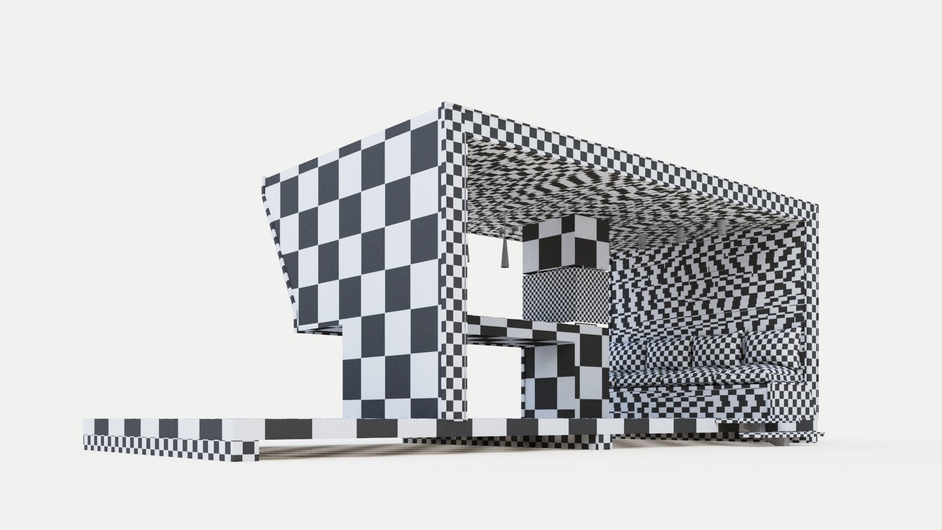 Gazebo with bar counter 3D model_21