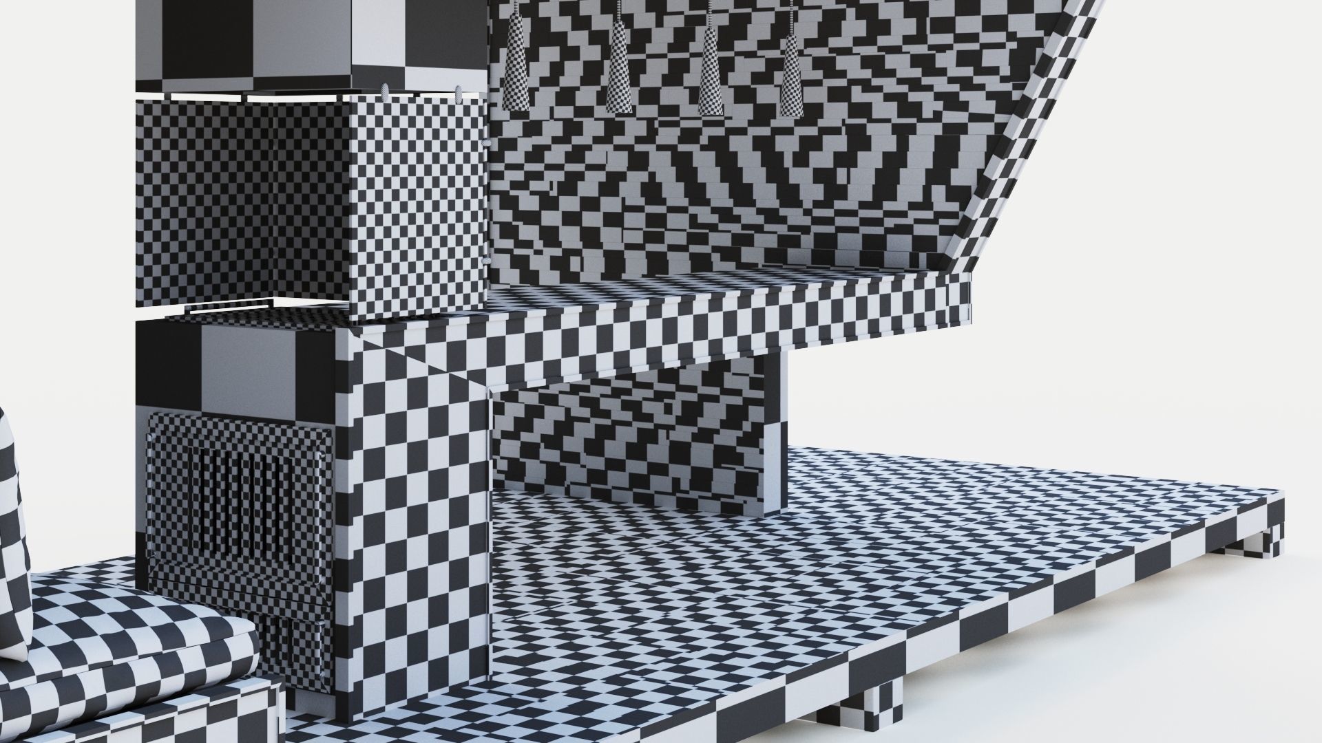 Gazebo with bar counter 3D model_31