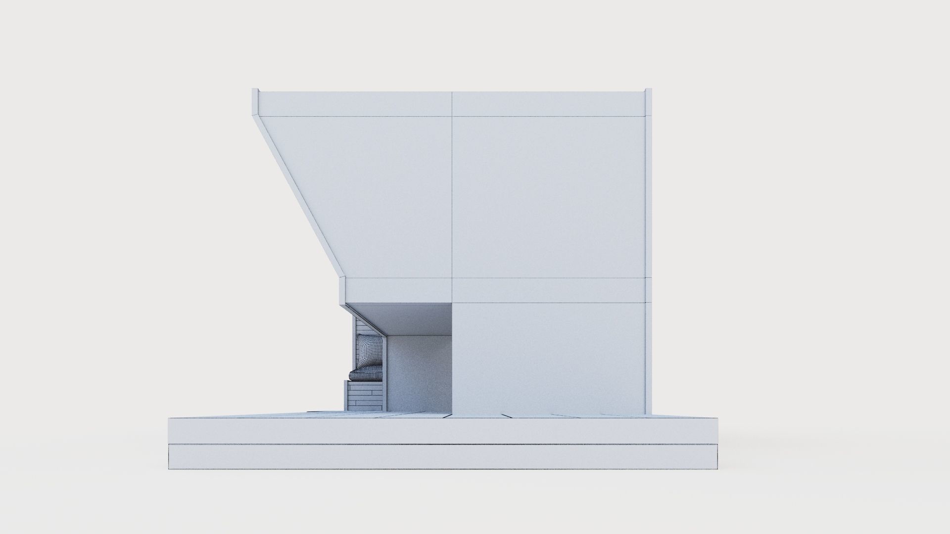 Gazebo with bar counter 3D model_38