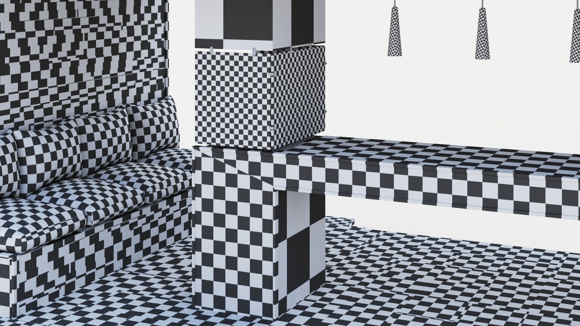 Gazebo with bar counter 3D model_30