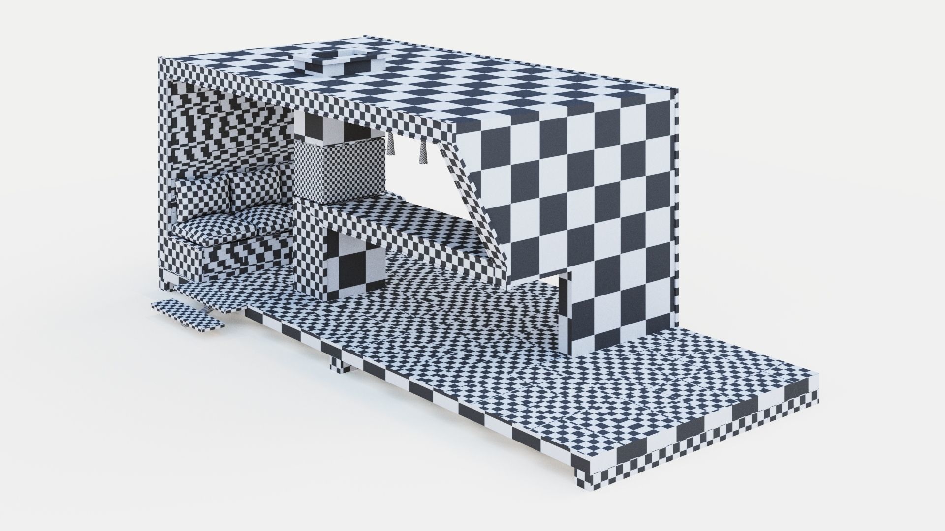 Gazebo with bar counter 3D model_27