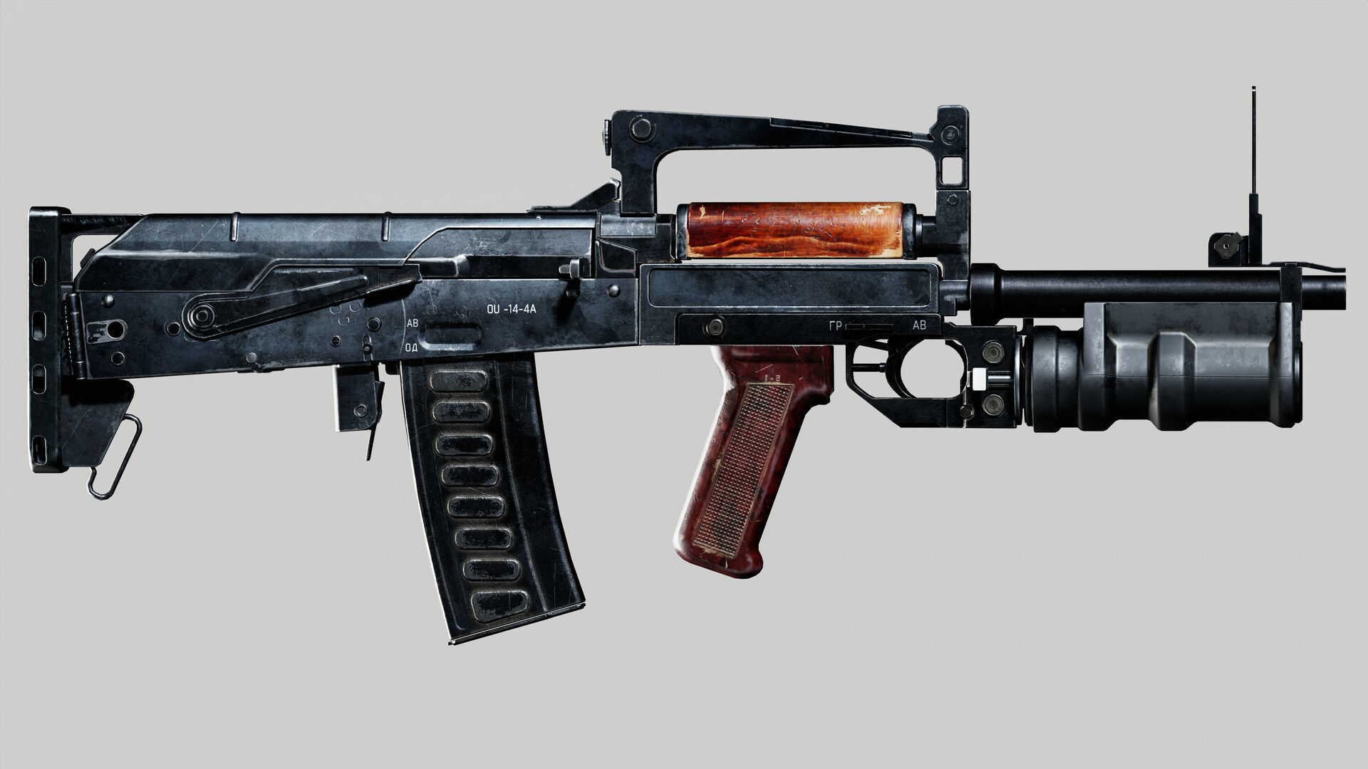 Groja Gun 3D model OTs-14 Groza VR / AR / low-poly | CGTrader
