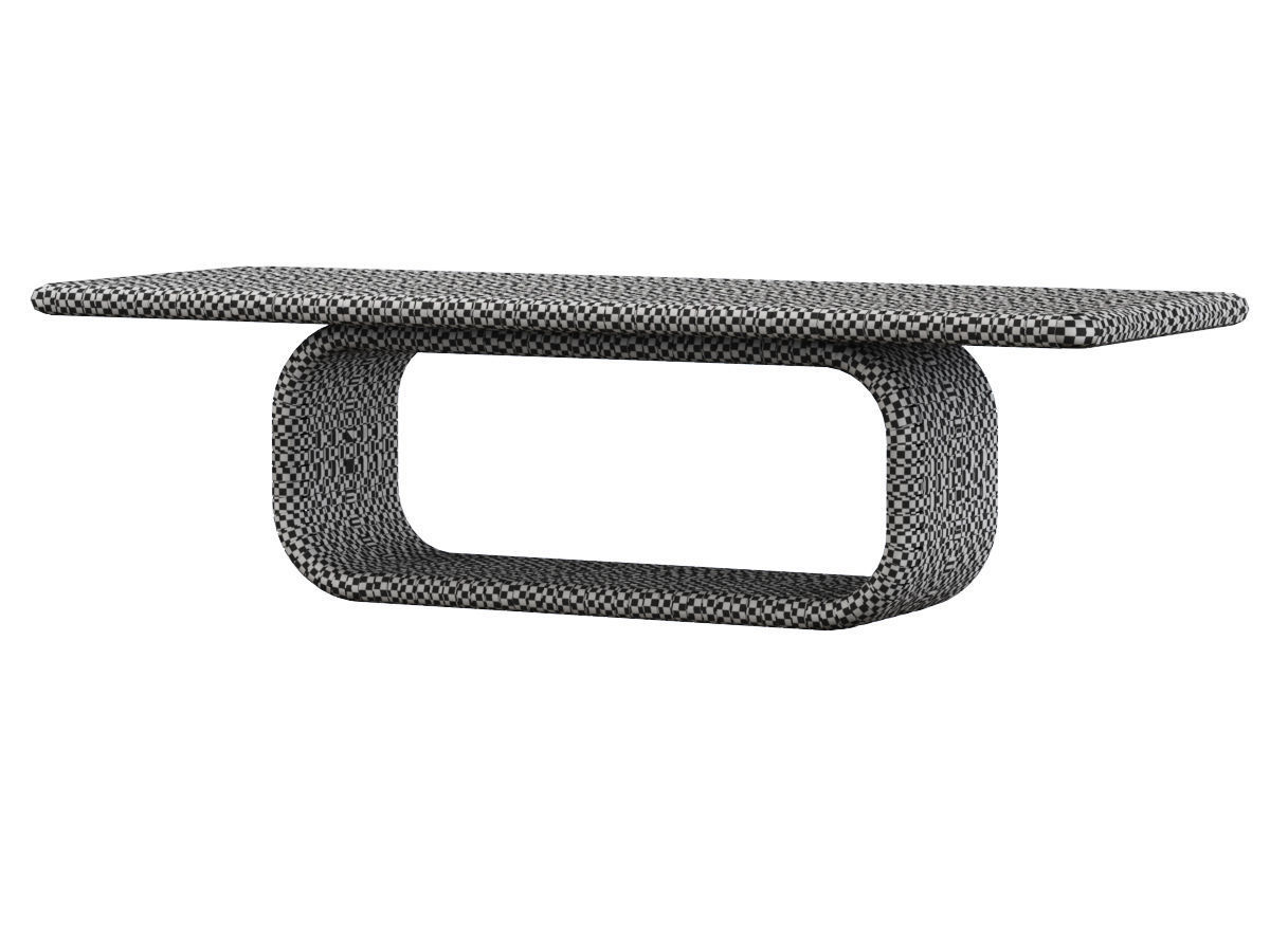 Monica rattan coffee table  3D model_5