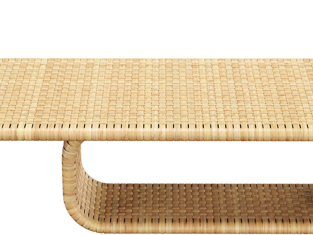 Monica rattan coffee table  3D model_2