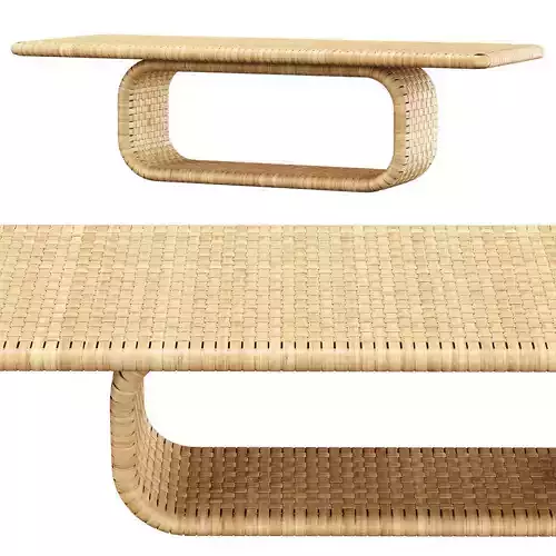 Monica rattan coffee table 