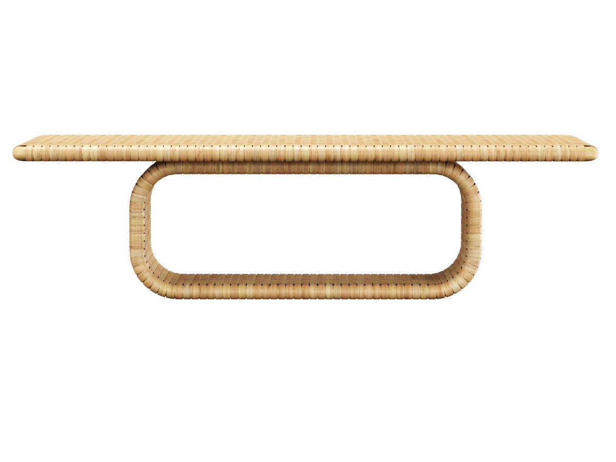 Monica rattan coffee table  3D model_3