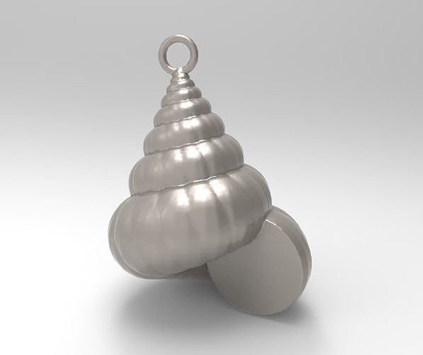 Cockleshell - Mollusc Charm 3D Model - 3D Printing Pendant 3D print model
