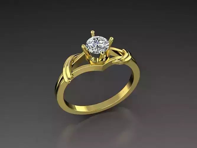 Diamond Jewelry Women Ring 3D print model