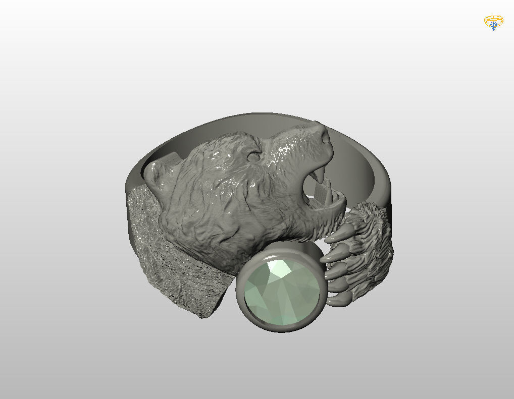 Bear ring 3D print model_28