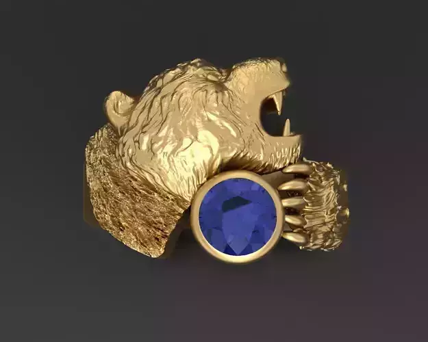 Bear ring 3D print model