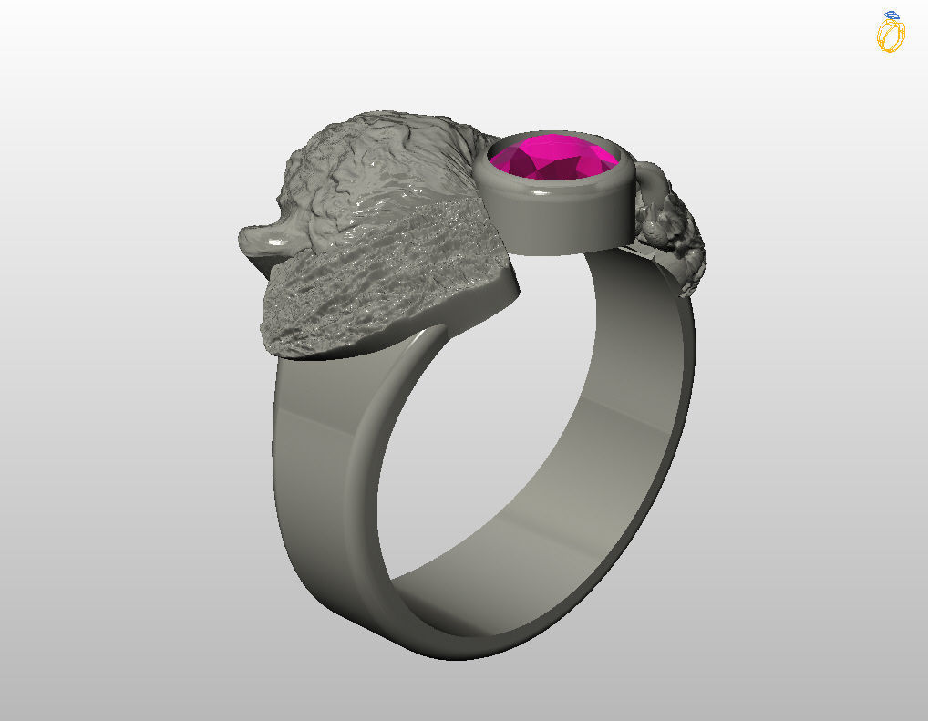 Bear ring 3D print model_24