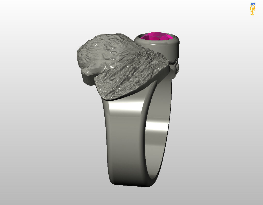 Bear ring 3D print model_14
