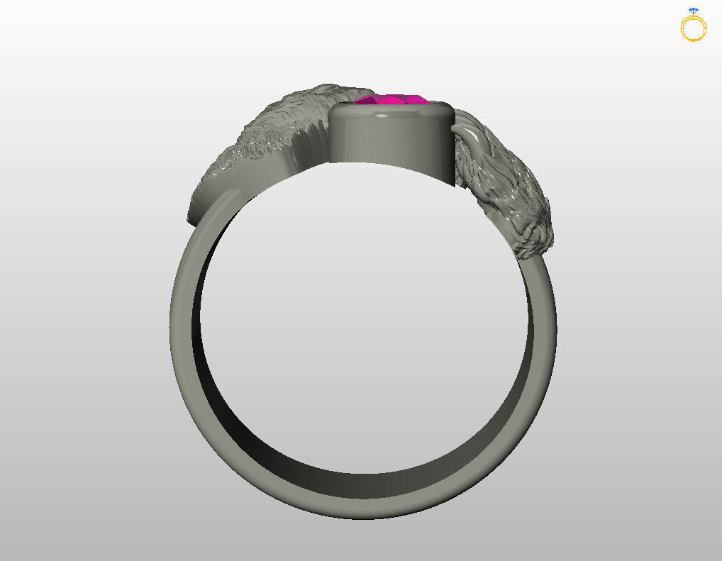 Bear ring 3D print model_23
