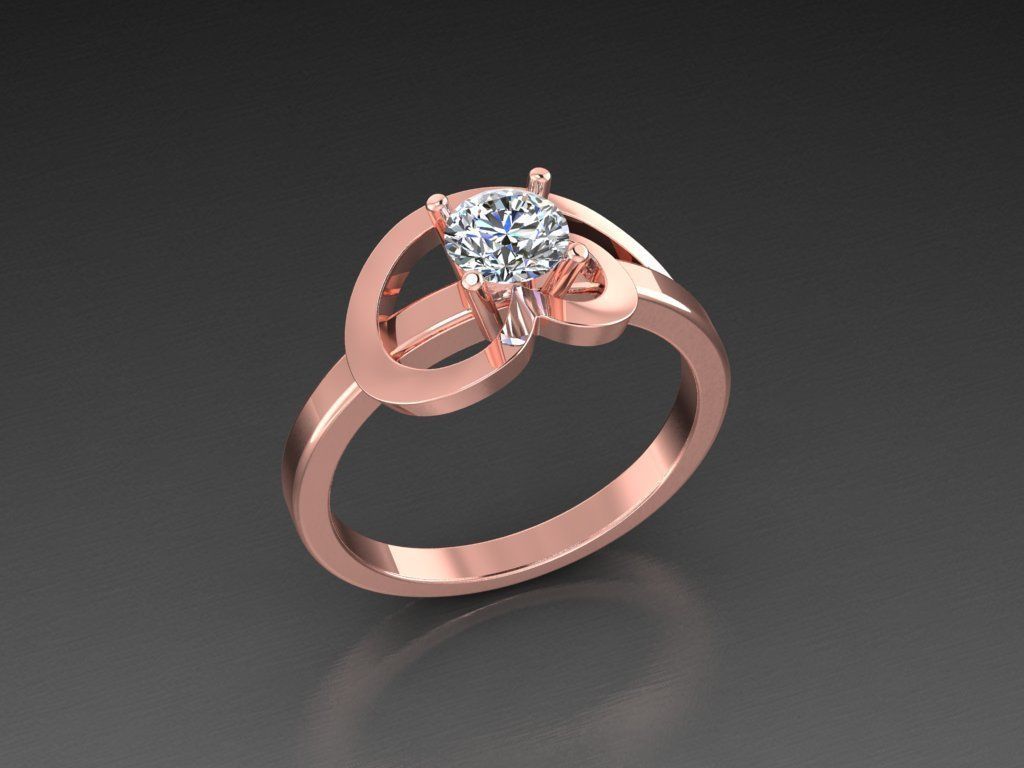 Diamond Jewelry Female Ring 3D print model 3D print model_8