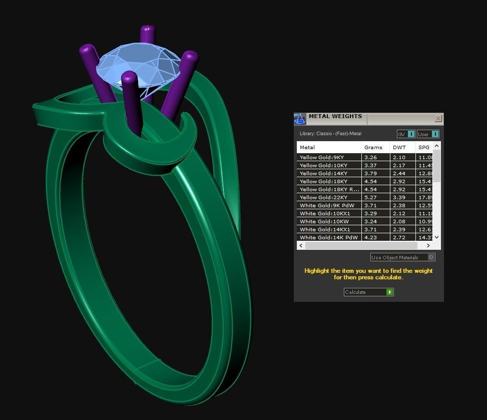 Diamond Jewelry Female Ring 3D print model 3D print model_7