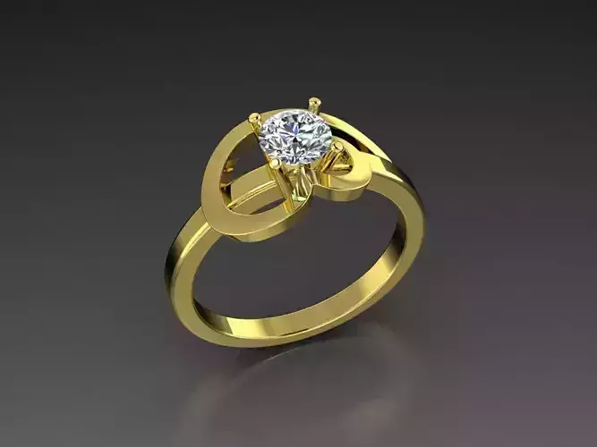 Diamond Jewelry Female Ring 3D print model 3D print model