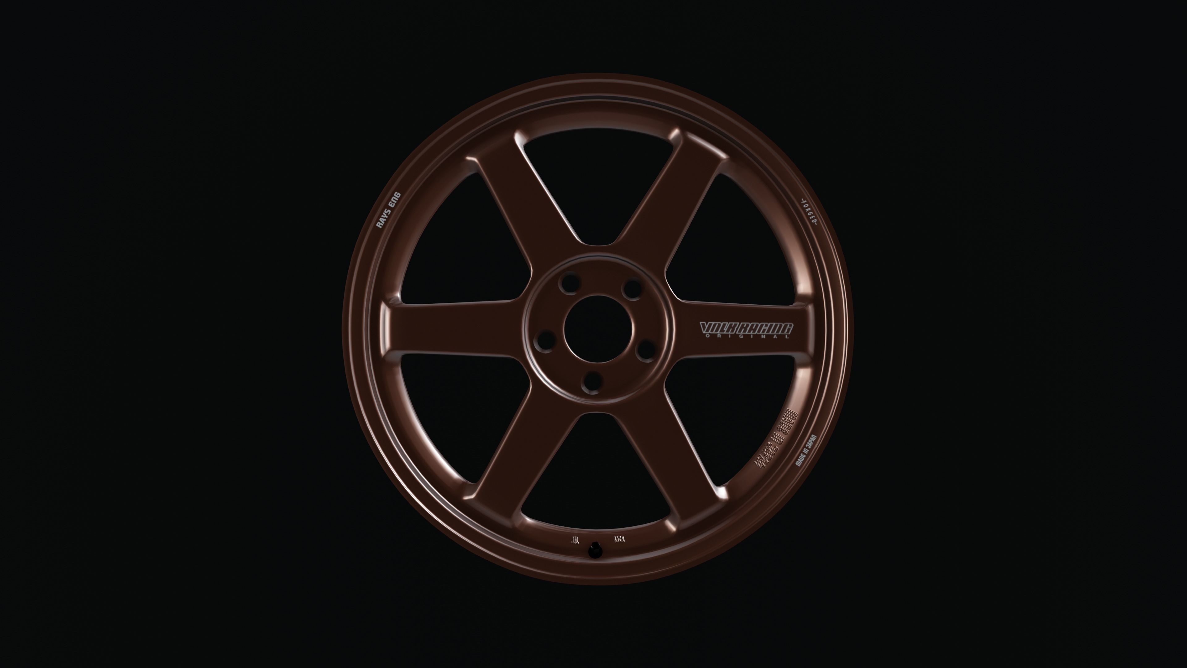 Car Wheel Rims Volk Racing TE37 Free 3D model_3