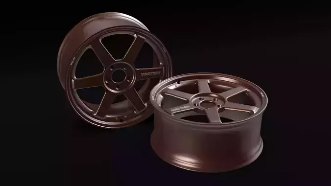 Car Wheel Rims Volk Racing TE37 Free 3D model