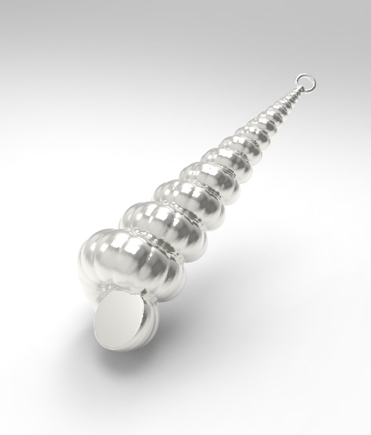 Cochlea - Snail Mollusc Charm 3D Model - 3D Printing Charm  3D print model_1