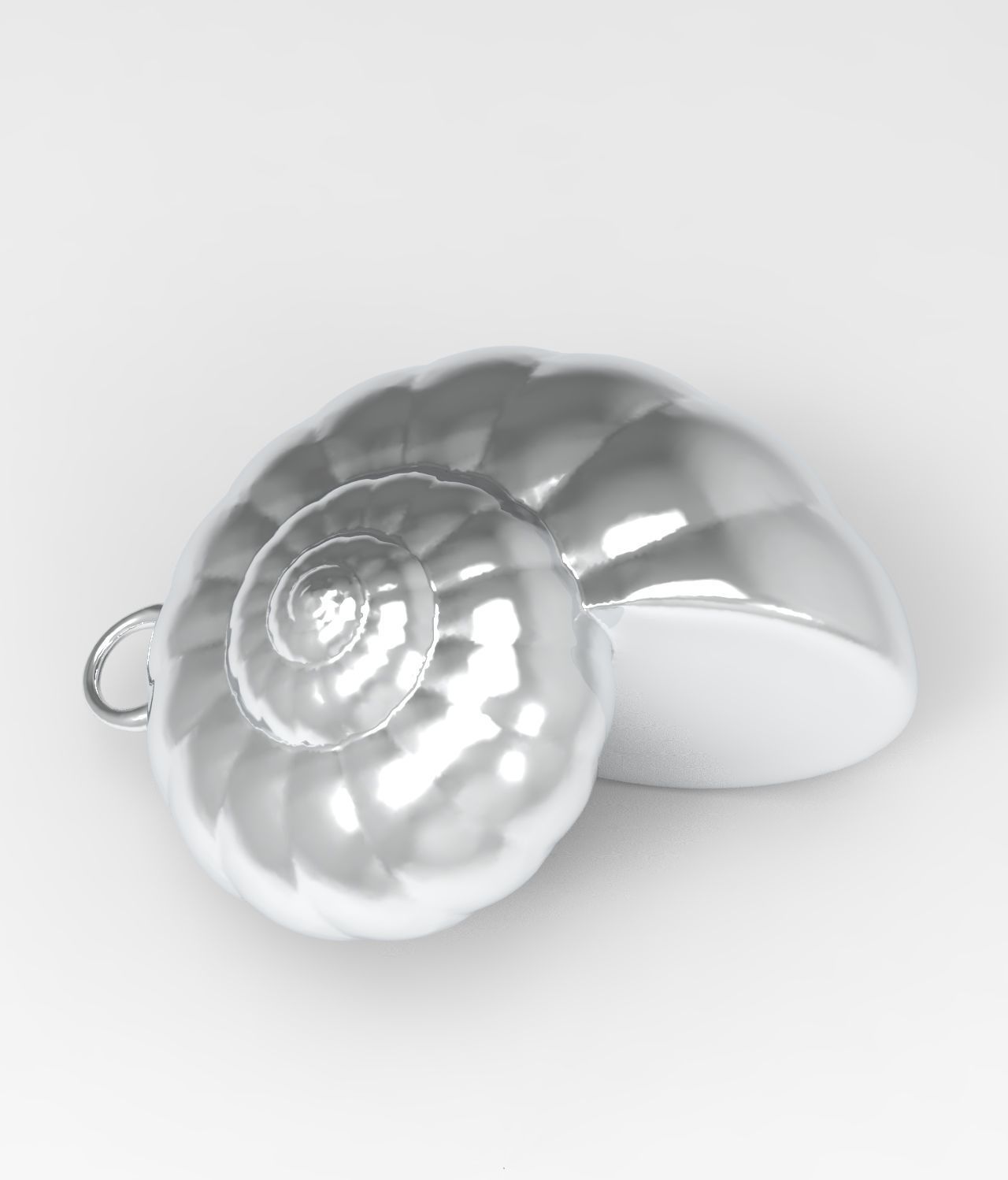Shell - Snail Mollusc Charm 3D Model - 3D Printing Charm  3D print model_1
