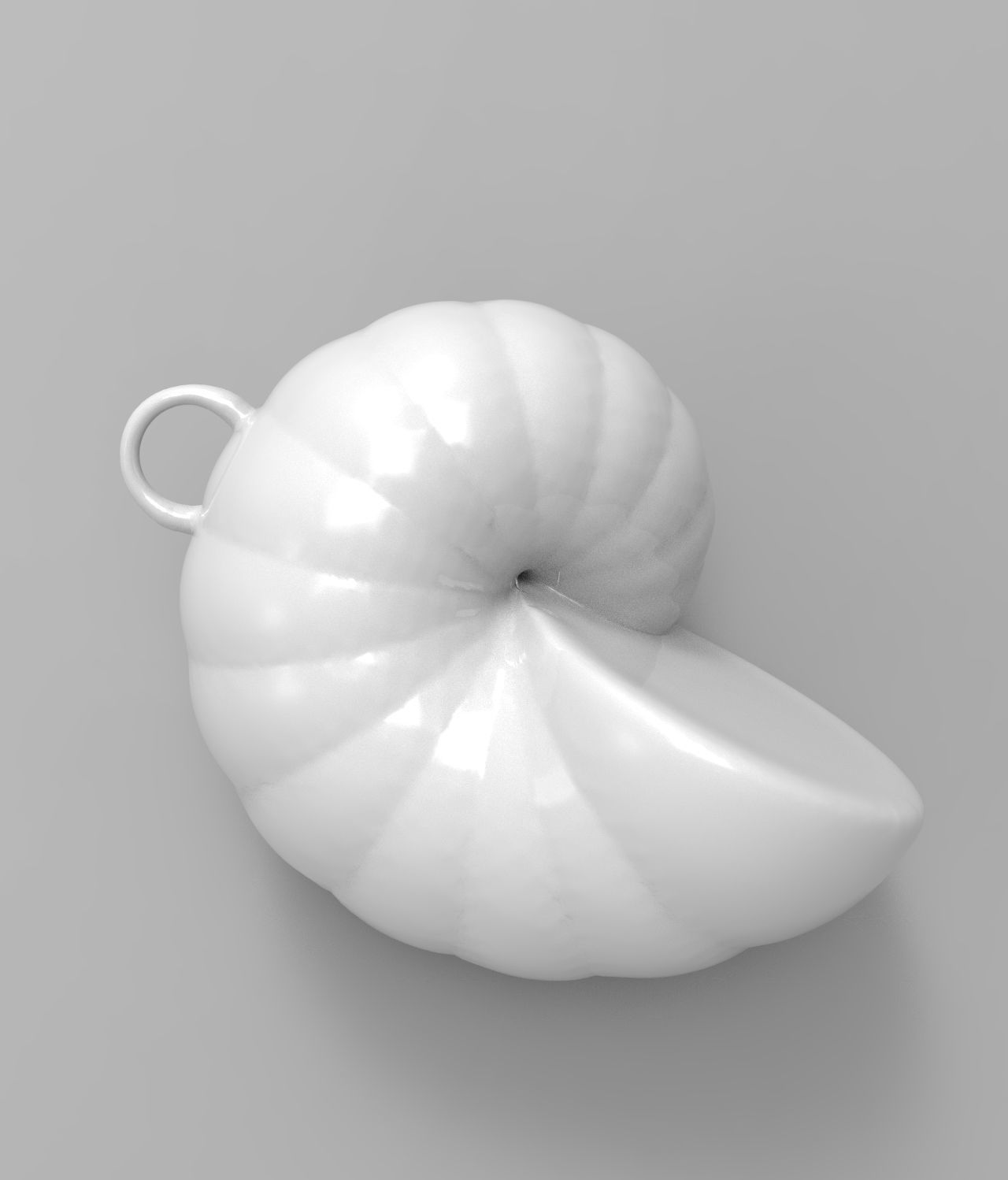Shell - Snail Mollusc Charm 3D Model - 3D Printing Charm  3D print model_3