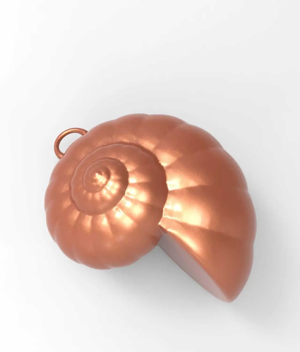 Shell - Snail Mollusc Charm 3D Model - 3D Printing Charm  3D print model_0