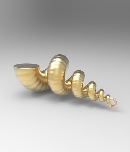 Conch - Snail Mollusc Charm 3D Model - 3D Printing Charm  3D print model